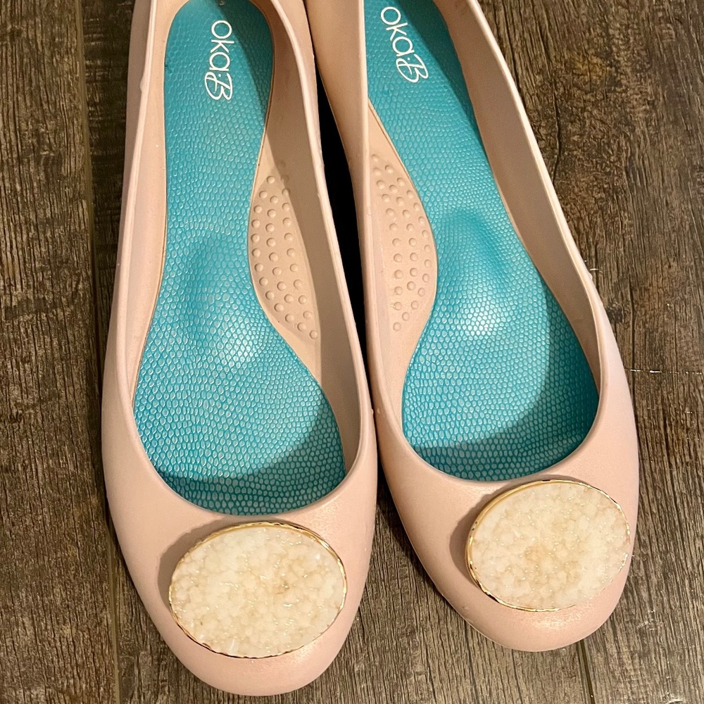 Oka B - Ballet Flat with Geode Stone